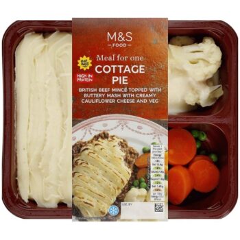 M&S Cottage Pie with Cauliflower Cheese Carrots & Peas (440g)