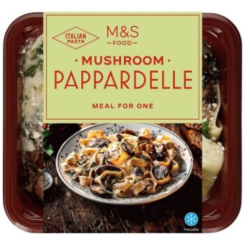 M&S Mushroom Pappardelle & Sainsburys Slow Cooked Lamb Shoulder with Redcurrant Honey & Rosemary Glaze (400g)