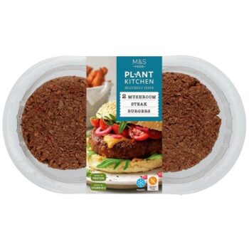 M&S Plant Kitchen 2 Mushroom Steak Burgers (230g)