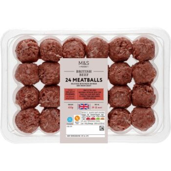 M&S Select Farms British 24 Beef Meatballs
