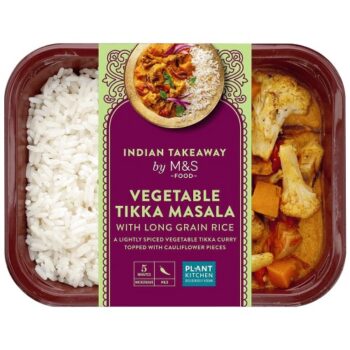 M&S Vegetable Tikka Masala with Long Grain Rice (400g)