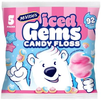 McVitie's Iced Gems Candy Floss Flavour (5 x 23g)