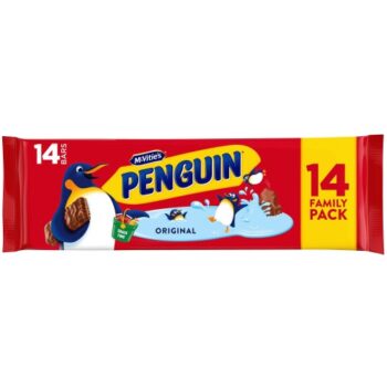 McVitie's Penguin Milk Chocolate Biscuit Bar 14x344.4g Family Pack (14 x 24.6g)