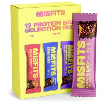 Misfits Plant Based Protein Bars Selection Box Assorted Flavours (12 x 50g)