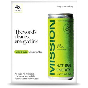 Mission Natural Energy Yerba Mate Lime & Yuzu (4 x 250ml)