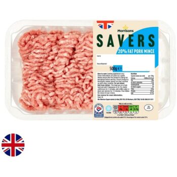 Morrisons Savers British Pork Mince 20% Fat