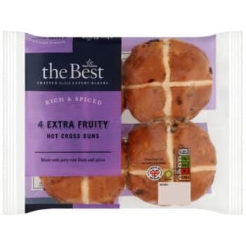 Morrisons The Best Extra Fruity Hot Cross Buns (4)