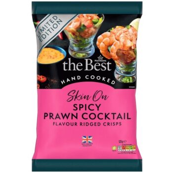 Morrisons The Best Skin On Spicy Prawn Cocktail Flavour Ridged Crisps (125g)