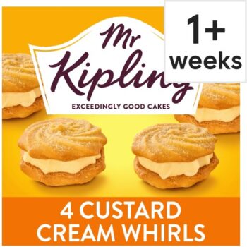 Mr Kipling 4 x Custard Cream Whirls Cakes (4)