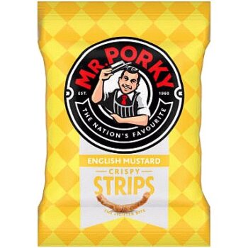 Mr Porky English Mustard Crispy Strips (32g)