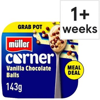 Muller Corner Vanilla Chocolate Balls Grab Pot Yogurt (143g)