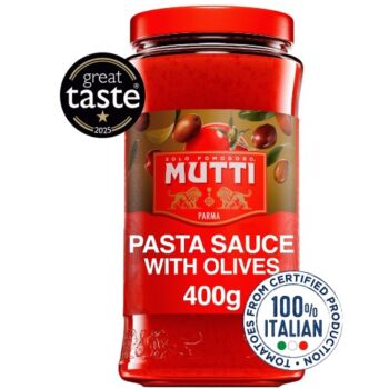 Mutti Tomato & Olive Pasta Sauce - Jar (400g)