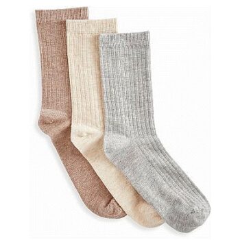 Natural Rib Marl Socks 3