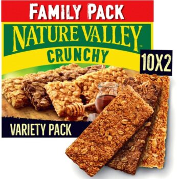 Nature Valley Crunchy Variety Pack Cereal Bars Family Size (10 x 42g)
