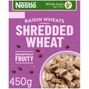 Nestle Shredded Wheat Bitesize Raisin Breakfast Cereal (450g)
