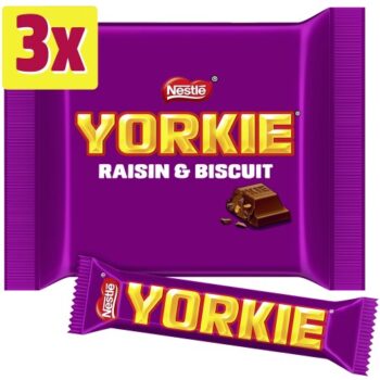 Nestle Yorkie Raisin & Biscuit Milk Chocolate Bar Multipack (3 x 46g)