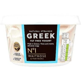 No. 1 Fat Free Strained Natural Greek Yogurt (500g)