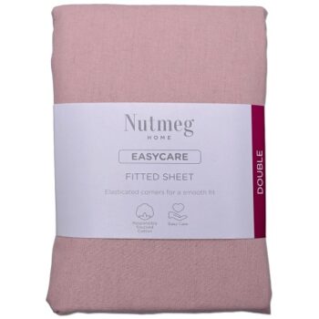 Nutmeg Easycare Pink Fitted Sheet Double