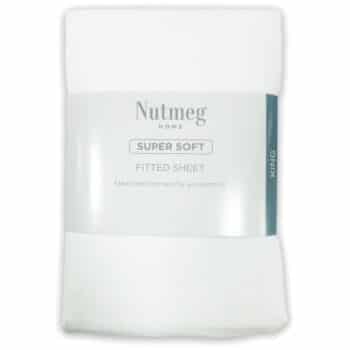 Nutmeg Home Soft Touch White Fitted Sheet King
