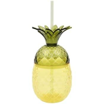 Nutmeg Pineapple Bottle With Straw