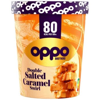 Oppo Brothers Double Salted Caramel Swirl Ice Cream (475ml)