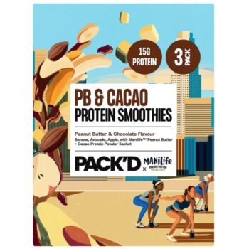PACK'D Peanut Butter & Chocolate Protein Smoothie Kits (3 x 146g)