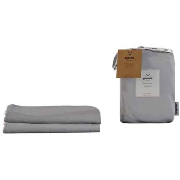 Panda 100% Bamboo Pillowcases Quiet Grey Pair