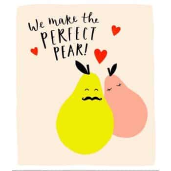 Perfect Pear Valentine's Day Card