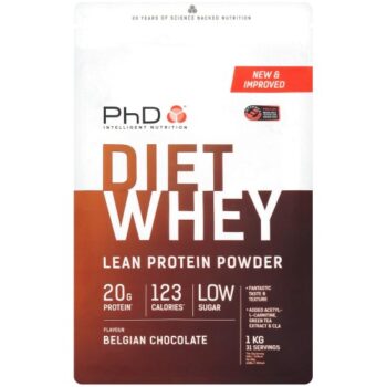 PhD Diet Whey Protein Powder Belgian Chocolate (1kg)