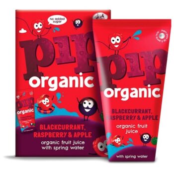 Pip Organic Blackcurrant Raspberry & Apple Juice with Spring Water Cartons (4 x 180ml)