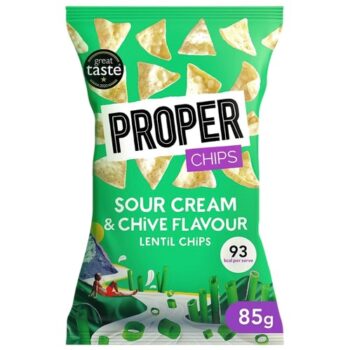 Properchips Sour Cream & Chive Flavour Lentil Chips Sharing Bag (85g)