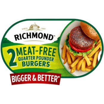 Richmond Meat-Free 2 Quarter Pounder Burgers (2 x 227g)