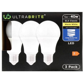 (s) Ultrabrite GLS Classic Warm White Light Bulbs (3Pack) (40w)