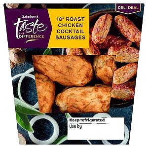 Sainsbury's 18* Roast Chicken Cocktail Sausages Taste the Difference (198g)