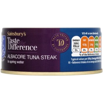 Sainsbury's Albacore Tuna Steak In Spring Water Taste the Difference (160g)