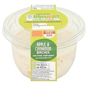 Sainsbury's Apple & Cinnamon Bircher with Greek Style Yogurt (190g)