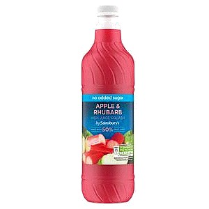 Sainsbury's Apple & Rhubarb High Juice Squash (1 Litre)