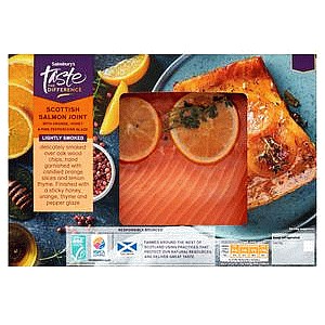 Sainsbury's ASC Lightly Smoked Scottish Salmon Side with Candied Orange Lemon & Thyme Taste the Difference (500g)