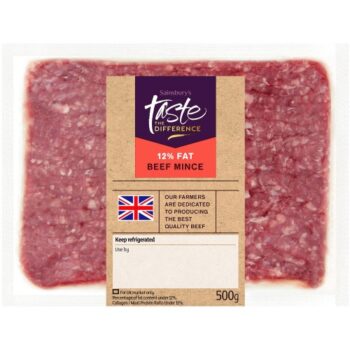 Sainsbury's Beef Mince 12% Fat Taste the Difference (500g)