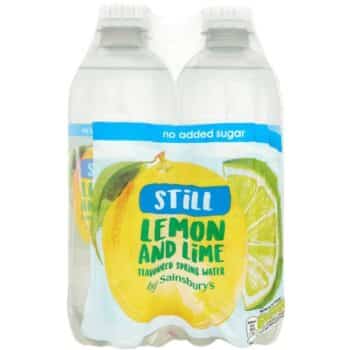 Sainsbury's Bottled Still Flavoured Water Lemon & Lime No Added Sugar (4 x 500ml)