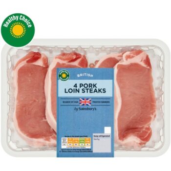 Sainsbury's British Pork Loin Steaks (4 x 480g)