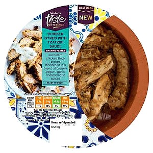 Sainsbury's Chicken Gyros with Tzatziki Taste the Difference (180g)
