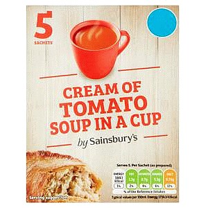 Sainsbury's Cream of Tomato Soup in a Cup (5 x 24g)