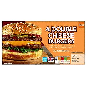 Sainsbury's Double Cheese Burgers (4 x 568g)