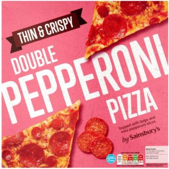 Sainsbury's Double Pepperoni Thin Pizza (339g)