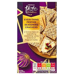 Sainsbury's Everything Festive Seasoning Crackers Taste the Difference (100g)