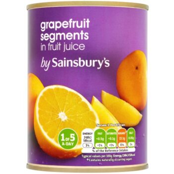 Sainsbury's Grapefruit Segments In Juice Unsweetened (539g)
