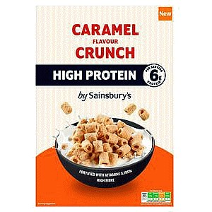 Sainsbury's High Protein Caramel Flavour Crunch Breakfast Cereal (375g)