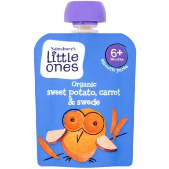 Sainsbury's Little Ones Organic Sweet Potato Carrot & Swede Smooth Puree 6+ Months (70g)