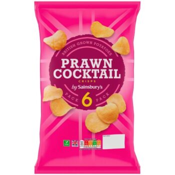 Sainsbury's Prawn Cocktail Multipack Crisps (6 x 25g)